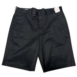 John W Nordstrom Mens Smartcare Wrinkle Free Cotton Chino Shorts Black NEW